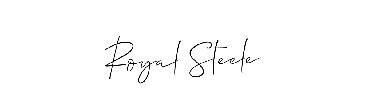Allison_Script is a professional signature style that is perfect for those who want to add a touch of class to their signature. It is also a great choice for those who want to make their signature more unique. Get Royal Steele name to fancy signature for free. Royal Steele signature style 2 images and pictures png