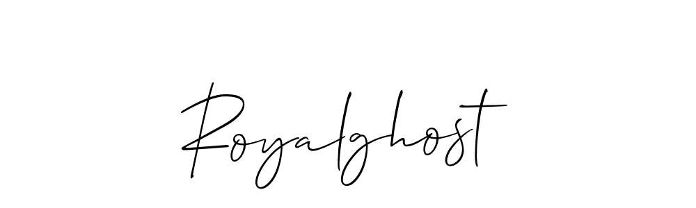 It looks lik you need a new signature style for name Royalghost. Design unique handwritten (Allison_Script) signature with our free signature maker in just a few clicks. Royalghost signature style 2 images and pictures png