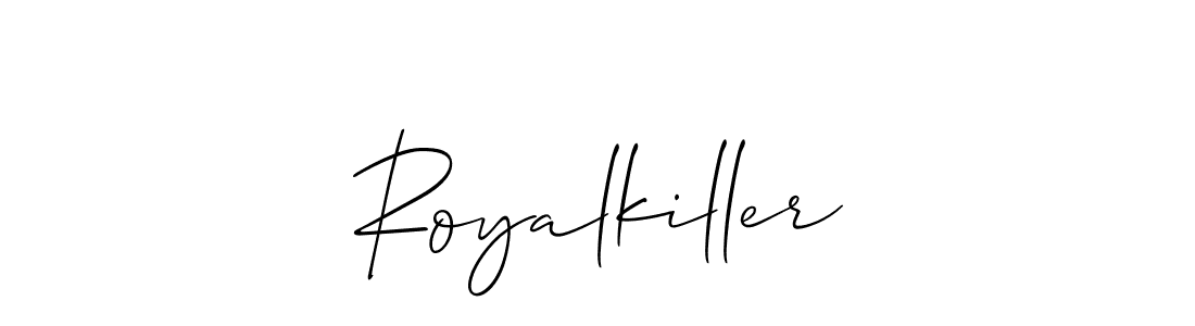 How to make Royalkiller signature? Allison_Script is a professional autograph style. Create handwritten signature for Royalkiller name. Royalkiller signature style 2 images and pictures png