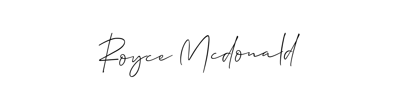 Similarly Allison_Script is the best handwritten signature design. Signature creator online .You can use it as an online autograph creator for name Royce Mcdonald. Royce Mcdonald signature style 2 images and pictures png