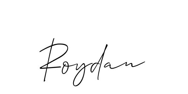 Make a beautiful signature design for name Roydan. With this signature (Allison_Script) style, you can create a handwritten signature for free. Roydan signature style 2 images and pictures png