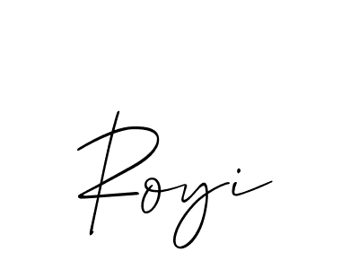 Also we have Royi name is the best signature style. Create professional handwritten signature collection using Allison_Script autograph style. Royi signature style 2 images and pictures png