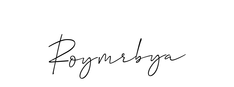 if you are searching for the best signature style for your name Roymrbya. so please give up your signature search. here we have designed multiple signature styles  using Allison_Script. Roymrbya signature style 2 images and pictures png