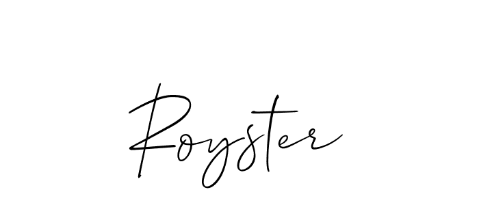 How to make Royster name signature. Use Allison_Script style for creating short signs online. This is the latest handwritten sign. Royster signature style 2 images and pictures png