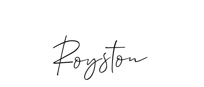 It looks lik you need a new signature style for name Royston. Design unique handwritten (Allison_Script) signature with our free signature maker in just a few clicks. Royston signature style 2 images and pictures png