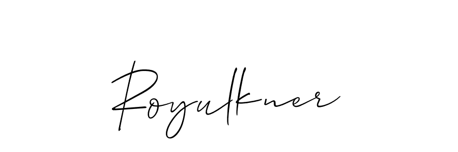 Similarly Allison_Script is the best handwritten signature design. Signature creator online .You can use it as an online autograph creator for name Royulkner. Royulkner signature style 2 images and pictures png
