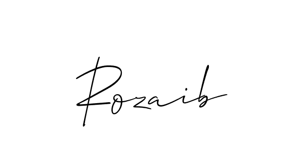 It looks lik you need a new signature style for name Rozaib. Design unique handwritten (Allison_Script) signature with our free signature maker in just a few clicks. Rozaib signature style 2 images and pictures png
