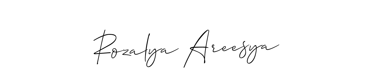 Best and Professional Signature Style for Rozalya Areesya. Allison_Script Best Signature Style Collection. Rozalya Areesya signature style 2 images and pictures png