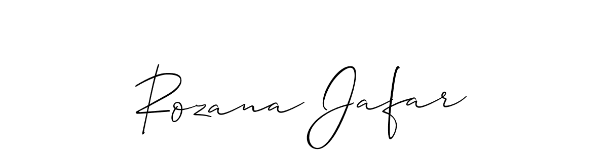 How to Draw Rozana Jafar signature style? Allison_Script is a latest design signature styles for name Rozana Jafar. Rozana Jafar signature style 2 images and pictures png