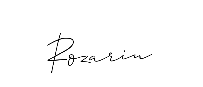 How to make Rozarin signature? Allison_Script is a professional autograph style. Create handwritten signature for Rozarin name. Rozarin signature style 2 images and pictures png