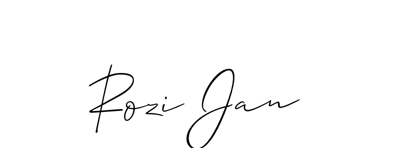 Best and Professional Signature Style for Rozi Jan. Allison_Script Best Signature Style Collection. Rozi Jan signature style 2 images and pictures png