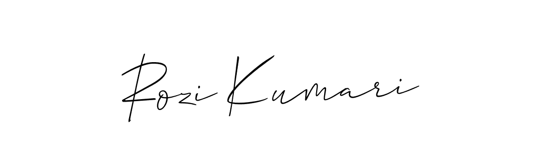 Similarly Allison_Script is the best handwritten signature design. Signature creator online .You can use it as an online autograph creator for name Rozi Kumari. Rozi Kumari signature style 2 images and pictures png