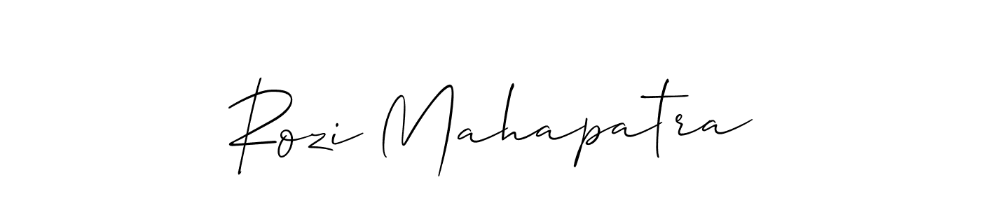 Allison_Script is a professional signature style that is perfect for those who want to add a touch of class to their signature. It is also a great choice for those who want to make their signature more unique. Get Rozi Mahapatra name to fancy signature for free. Rozi Mahapatra signature style 2 images and pictures png