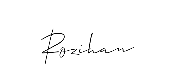 if you are searching for the best signature style for your name Rozihan. so please give up your signature search. here we have designed multiple signature styles  using Allison_Script. Rozihan signature style 2 images and pictures png