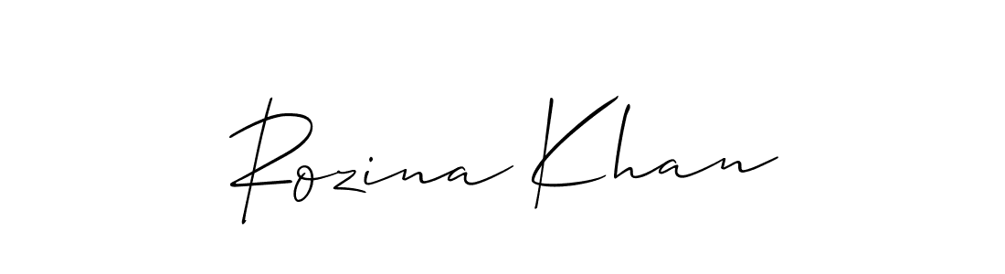 How to make Rozina Khan signature? Allison_Script is a professional autograph style. Create handwritten signature for Rozina Khan name. Rozina Khan signature style 2 images and pictures png