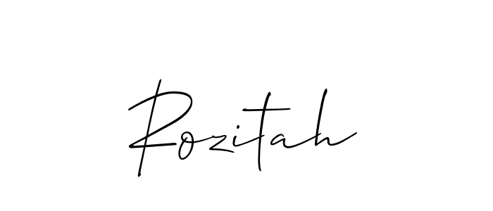 Also we have Rozitah name is the best signature style. Create professional handwritten signature collection using Allison_Script autograph style. Rozitah signature style 2 images and pictures png