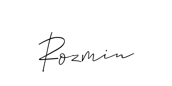 Create a beautiful signature design for name Rozmin. With this signature (Allison_Script) fonts, you can make a handwritten signature for free. Rozmin signature style 2 images and pictures png