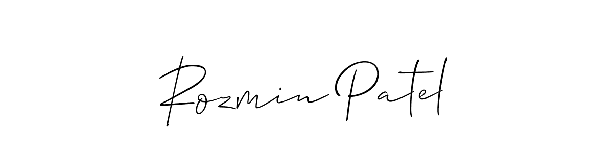 Also we have Rozmin Patel name is the best signature style. Create professional handwritten signature collection using Allison_Script autograph style. Rozmin Patel signature style 2 images and pictures png