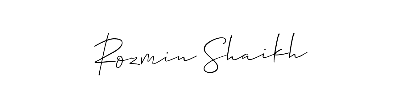 How to make Rozmin Shaikh signature? Allison_Script is a professional autograph style. Create handwritten signature for Rozmin Shaikh name. Rozmin Shaikh signature style 2 images and pictures png