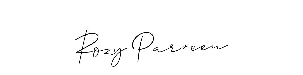 if you are searching for the best signature style for your name Rozy Parveen. so please give up your signature search. here we have designed multiple signature styles  using Allison_Script. Rozy Parveen signature style 2 images and pictures png