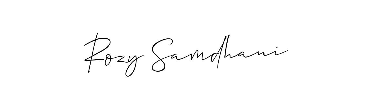 You can use this online signature creator to create a handwritten signature for the name Rozy Samdhani. This is the best online autograph maker. Rozy Samdhani signature style 2 images and pictures png