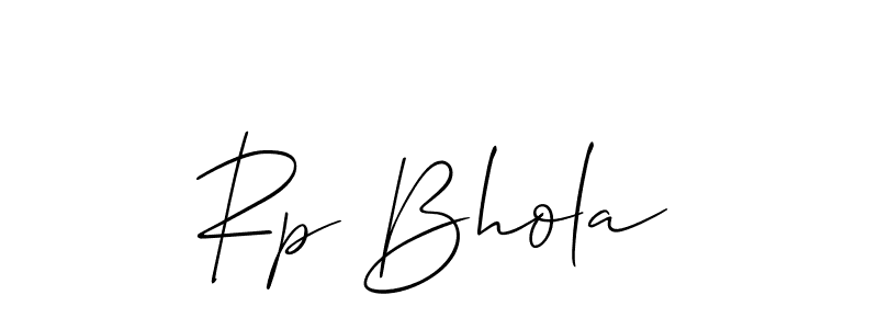 How to make Rp Bhola signature? Allison_Script is a professional autograph style. Create handwritten signature for Rp Bhola name. Rp Bhola signature style 2 images and pictures png