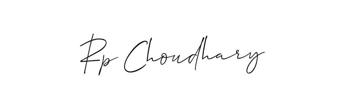 Design your own signature with our free online signature maker. With this signature software, you can create a handwritten (Allison_Script) signature for name Rp Choudhary. Rp Choudhary signature style 2 images and pictures png