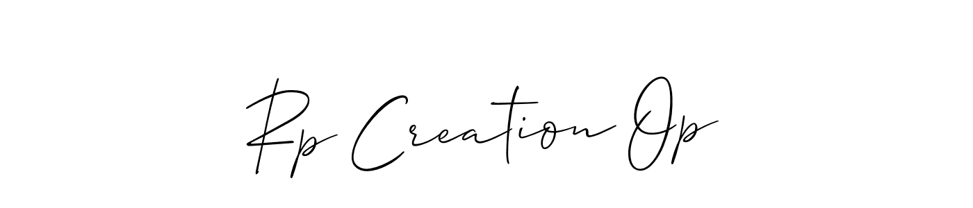 Make a beautiful signature design for name Rp Creation Op. Use this online signature maker to create a handwritten signature for free. Rp Creation Op signature style 2 images and pictures png