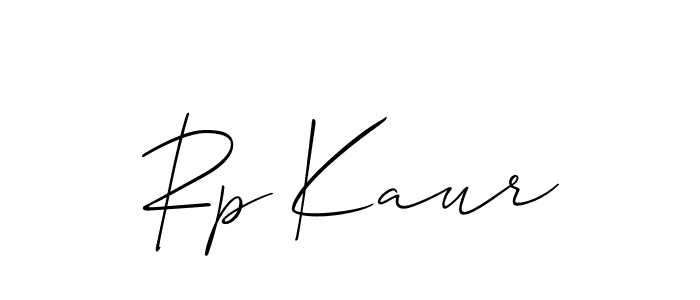 Design your own signature with our free online signature maker. With this signature software, you can create a handwritten (Allison_Script) signature for name Rp Kaur. Rp Kaur signature style 2 images and pictures png