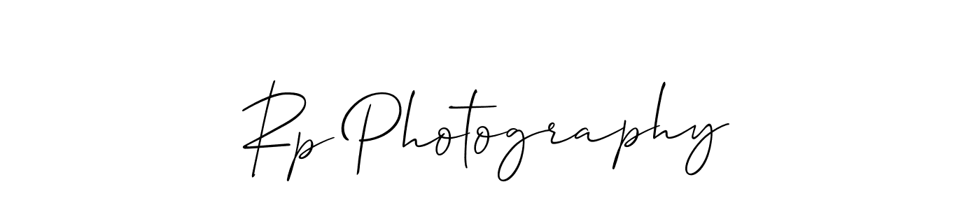 Use a signature maker to create a handwritten signature online. With this signature software, you can design (Allison_Script) your own signature for name Rp Photography. Rp Photography signature style 2 images and pictures png