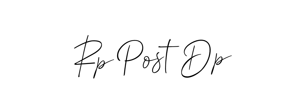 Make a beautiful signature design for name Rp Post Dp. With this signature (Allison_Script) style, you can create a handwritten signature for free. Rp Post Dp signature style 2 images and pictures png