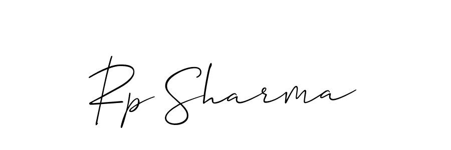 Design your own signature with our free online signature maker. With this signature software, you can create a handwritten (Allison_Script) signature for name Rp Sharma. Rp Sharma signature style 2 images and pictures png