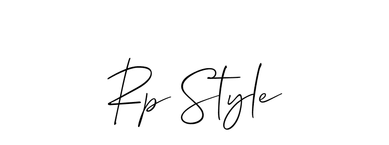 Use a signature maker to create a handwritten signature online. With this signature software, you can design (Allison_Script) your own signature for name Rp Style. Rp Style signature style 2 images and pictures png