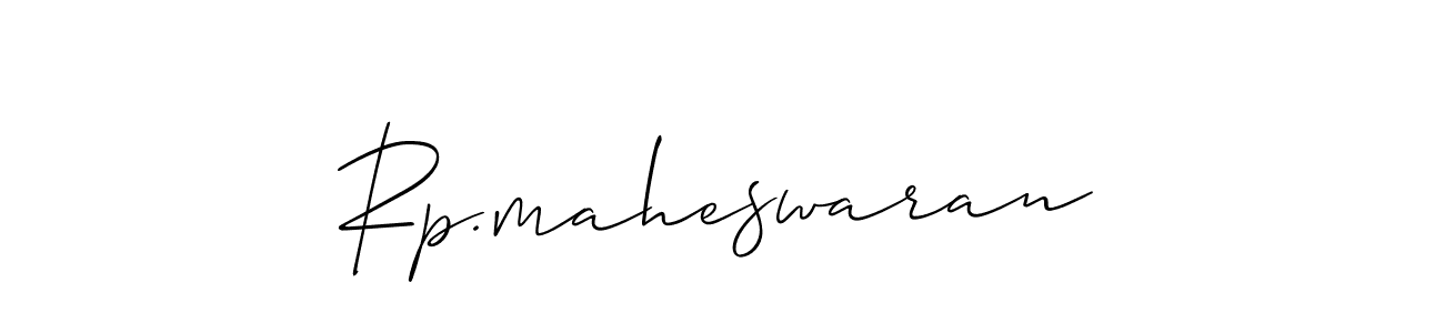 Create a beautiful signature design for name Rp.maheswaran. With this signature (Allison_Script) fonts, you can make a handwritten signature for free. Rp.maheswaran signature style 2 images and pictures png