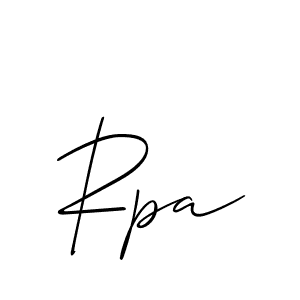 You should practise on your own different ways (Allison_Script) to write your name (Rpa) in signature. don't let someone else do it for you. Rpa signature style 2 images and pictures png