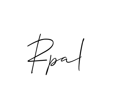 Create a beautiful signature design for name Rpal. With this signature (Allison_Script) fonts, you can make a handwritten signature for free. Rpal signature style 2 images and pictures png