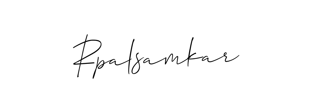 Also we have Rpalsamkar name is the best signature style. Create professional handwritten signature collection using Allison_Script autograph style. Rpalsamkar signature style 2 images and pictures png