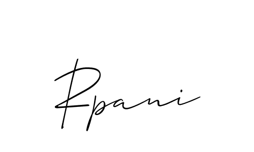 How to make Rpani signature? Allison_Script is a professional autograph style. Create handwritten signature for Rpani name. Rpani signature style 2 images and pictures png