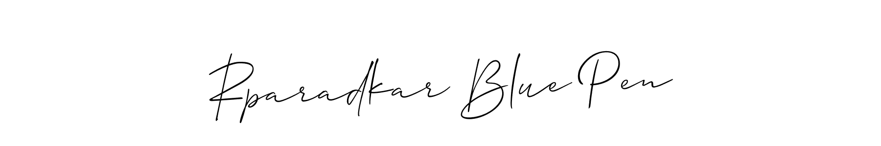 It looks lik you need a new signature style for name Rparadkar Blue Pen. Design unique handwritten (Allison_Script) signature with our free signature maker in just a few clicks. Rparadkar Blue Pen signature style 2 images and pictures png