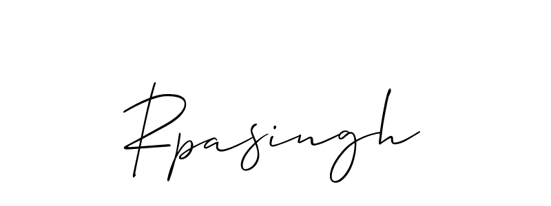 Use a signature maker to create a handwritten signature online. With this signature software, you can design (Allison_Script) your own signature for name Rpasingh. Rpasingh signature style 2 images and pictures png