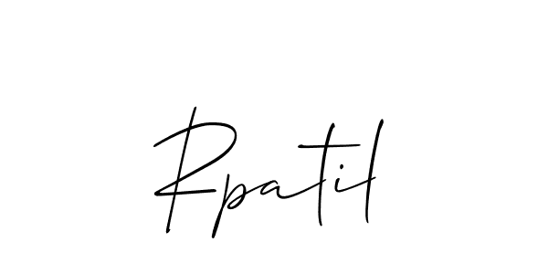 It looks lik you need a new signature style for name Rpatil. Design unique handwritten (Allison_Script) signature with our free signature maker in just a few clicks. Rpatil signature style 2 images and pictures png