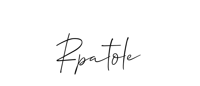 if you are searching for the best signature style for your name Rpatole. so please give up your signature search. here we have designed multiple signature styles  using Allison_Script. Rpatole signature style 2 images and pictures png