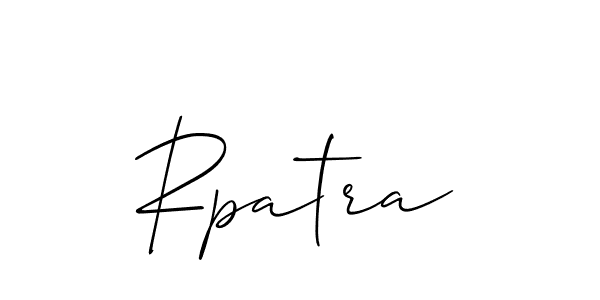 Make a beautiful signature design for name Rpatra. With this signature (Allison_Script) style, you can create a handwritten signature for free. Rpatra signature style 2 images and pictures png