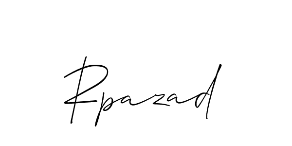 Rpazad stylish signature style. Best Handwritten Sign (Allison_Script) for my name. Handwritten Signature Collection Ideas for my name Rpazad. Rpazad signature style 2 images and pictures png