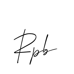 How to make Rpb signature? Allison_Script is a professional autograph style. Create handwritten signature for Rpb name. Rpb signature style 2 images and pictures png