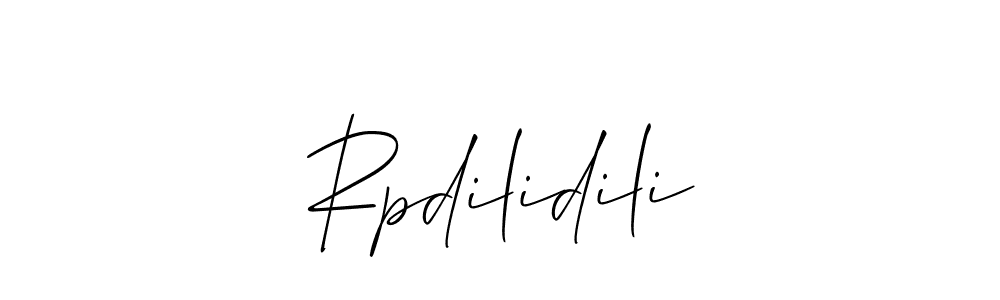 Also we have Rpdilidili name is the best signature style. Create professional handwritten signature collection using Allison_Script autograph style. Rpdilidili signature style 2 images and pictures png