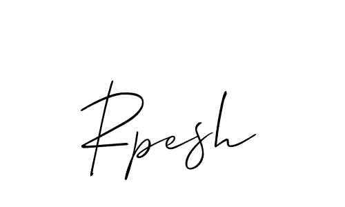 How to make Rpesh name signature. Use Allison_Script style for creating short signs online. This is the latest handwritten sign. Rpesh signature style 2 images and pictures png