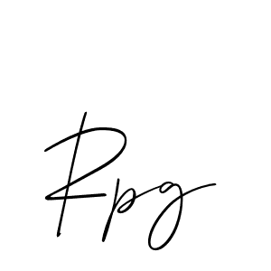 Make a beautiful signature design for name Rpg. With this signature (Allison_Script) style, you can create a handwritten signature for free. Rpg signature style 2 images and pictures png