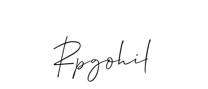 Also You can easily find your signature by using the search form. We will create Rpgohil name handwritten signature images for you free of cost using Allison_Script sign style. Rpgohil signature style 2 images and pictures png