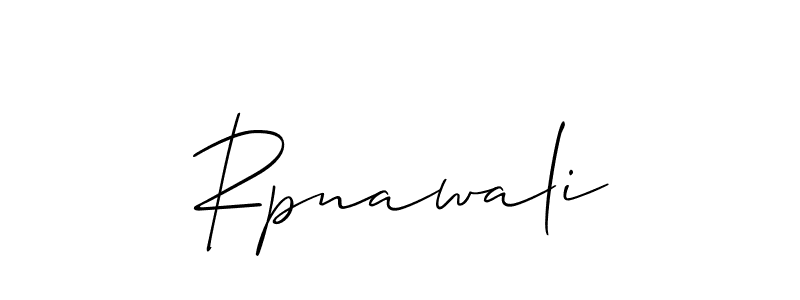 How to make Rpnawali signature? Allison_Script is a professional autograph style. Create handwritten signature for Rpnawali name. Rpnawali signature style 2 images and pictures png
